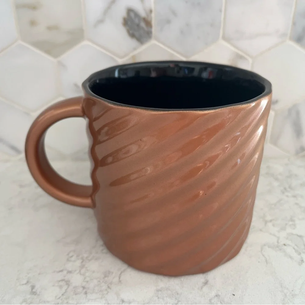 Starbucks Copper Swirl Ceramic Mug, 14 oz - Set of 2 - Picture 4 of 7